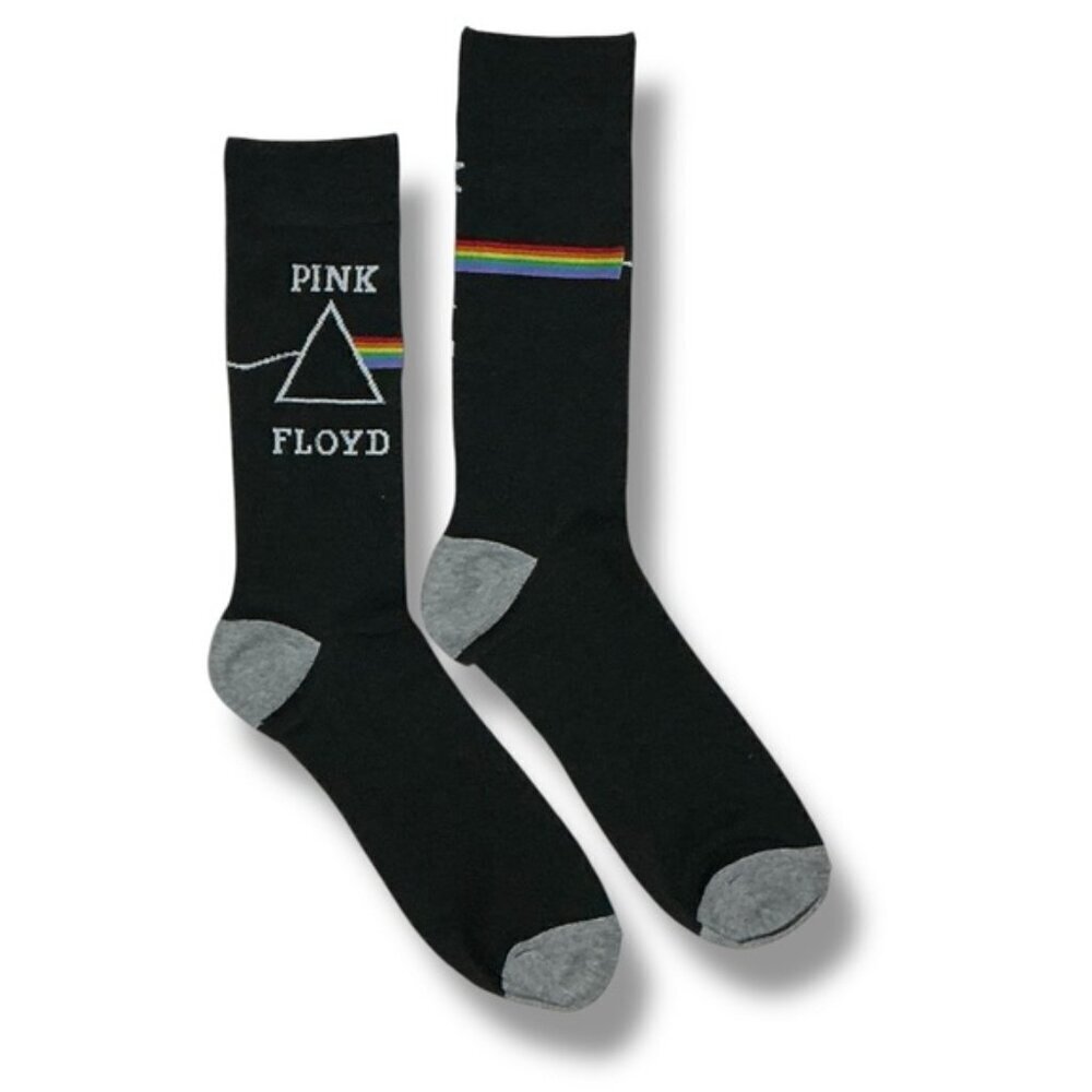 Pink Floyd Crew Socks Novelty Mid Calf Casual Dress Black Unisex Adult One Size - Picture 4 of 16